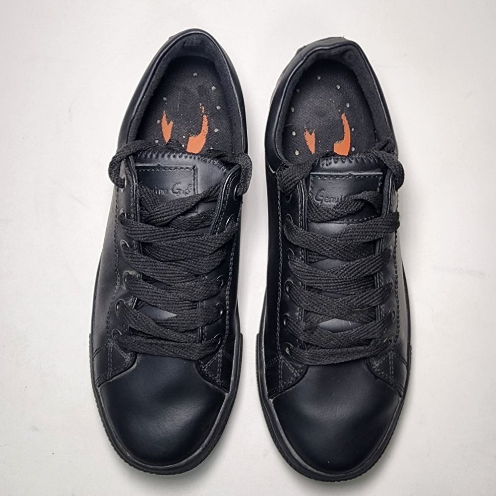 Genuine Grip Black Work Shoes Unisex Leather Work Shoes Size W9 M7